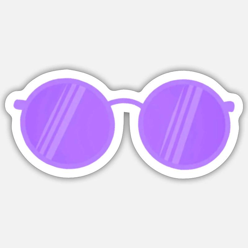 Lunettes - Sticker taille S (10 x 10 cm) - blanc mat