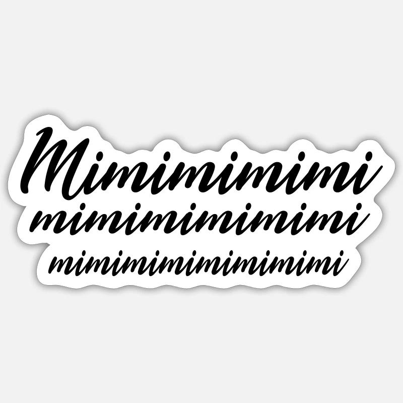 mimimi Song - Sticker taille S (10 x 10 cm) - blanc mat