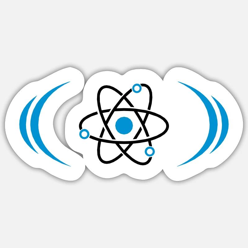 Atom symbol radioactive Sticker size S (10 x 10 cm)