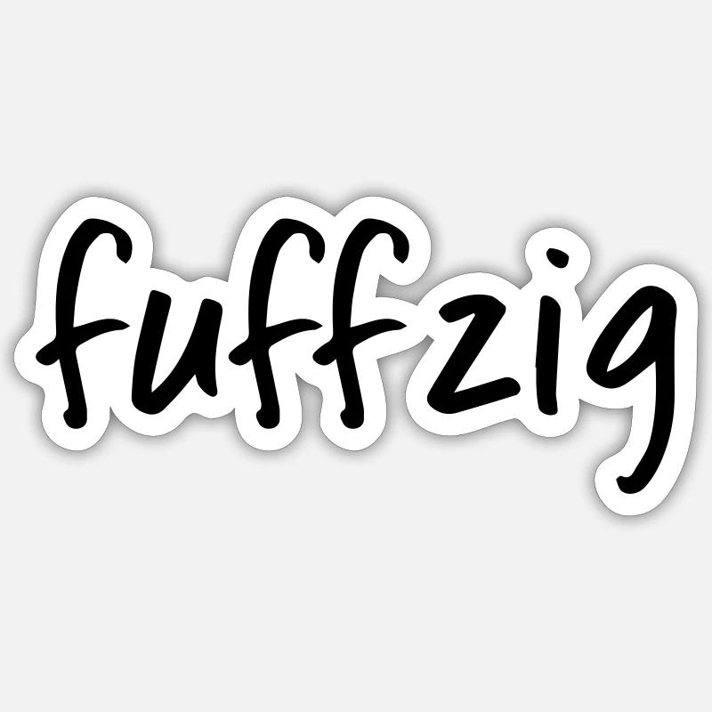 Fuffzig - Sticker Größe S (10 x 10 cm) - Mattweiß