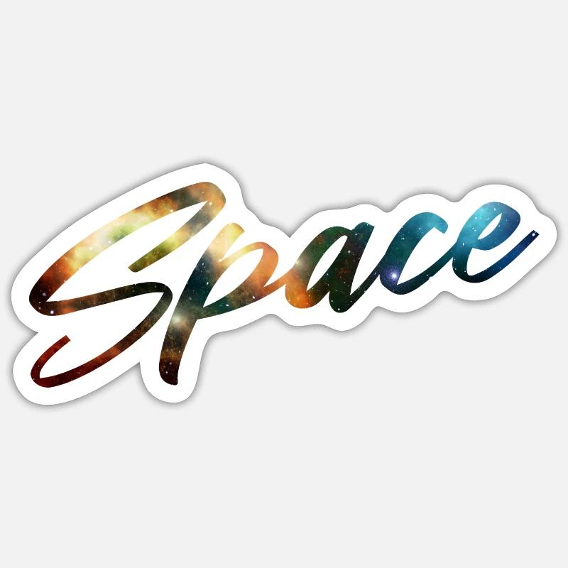 SPACE SPACE 2D - Sticker taille S (10 x 10 cm) - blanc mat