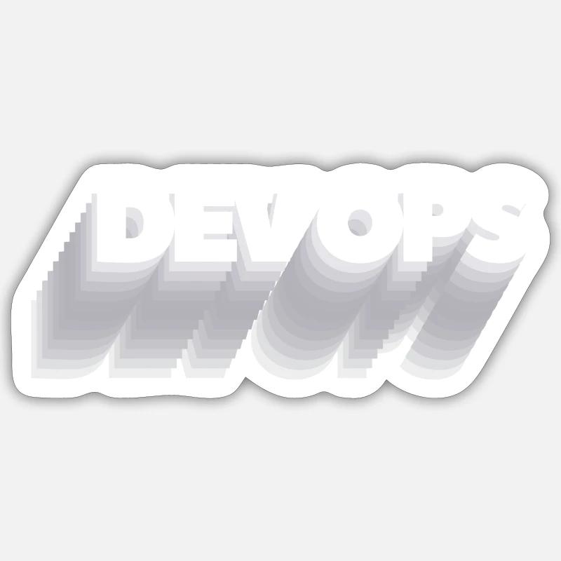 DEV OPS - by StartupWear Sticker size S (10 x 10 cm)