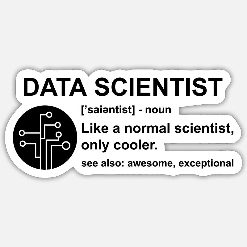 Data scientist Informatique Cadeau Sticker taille S (10 x 10 cm)