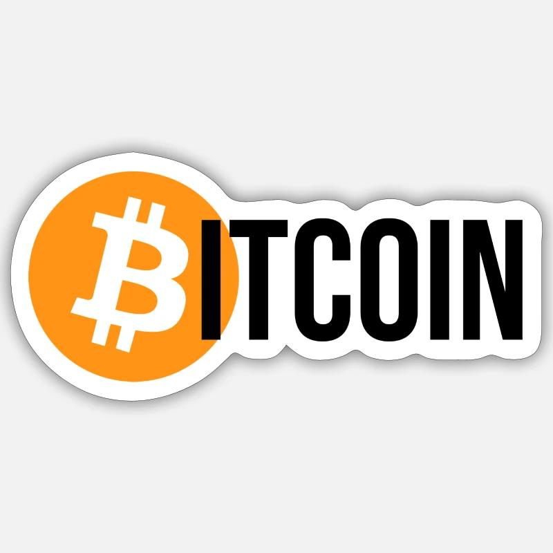 bitcoin - Sticker Größe S (10 x 10 cm) - Mattweiß