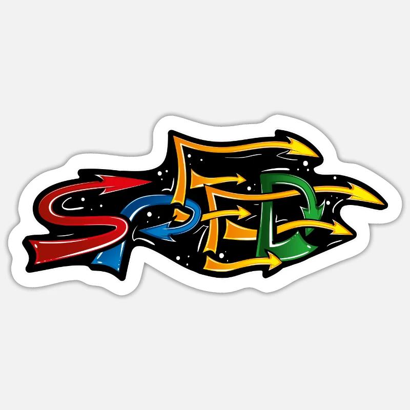 GRAFFITI-GESCHWINDIGKEIT Sticker Größe S (10 x 10 cm)