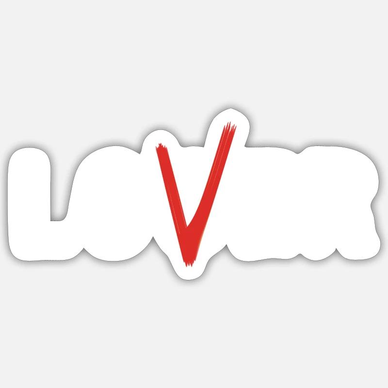 Perdant ou amant Sticker taille S (10 x 10 cm)