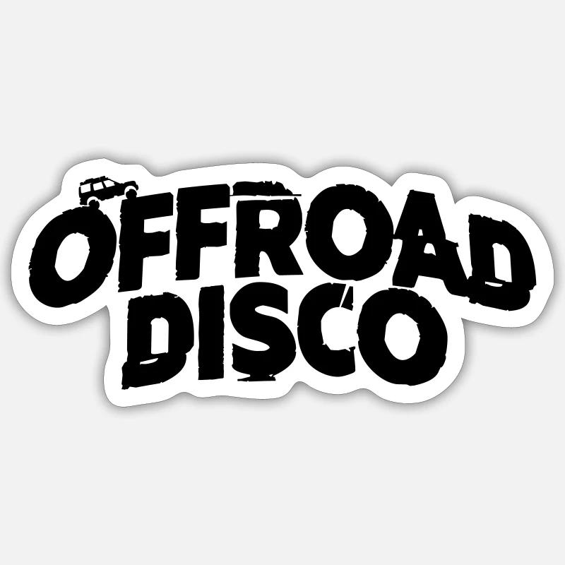 OFFROAD DISCO distorded - Sticker Größe S (10 x 10 cm) - Mattweiß