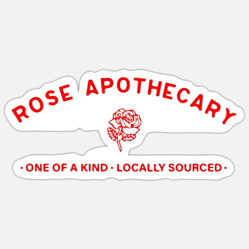 Apothicaire rose - Sticker taille S (10 x 10 cm) - blanc mat