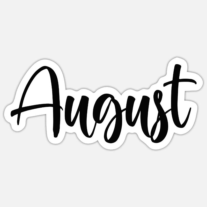 Name - August - Sticker Größe S (10 x 10 cm) - Mattweiß