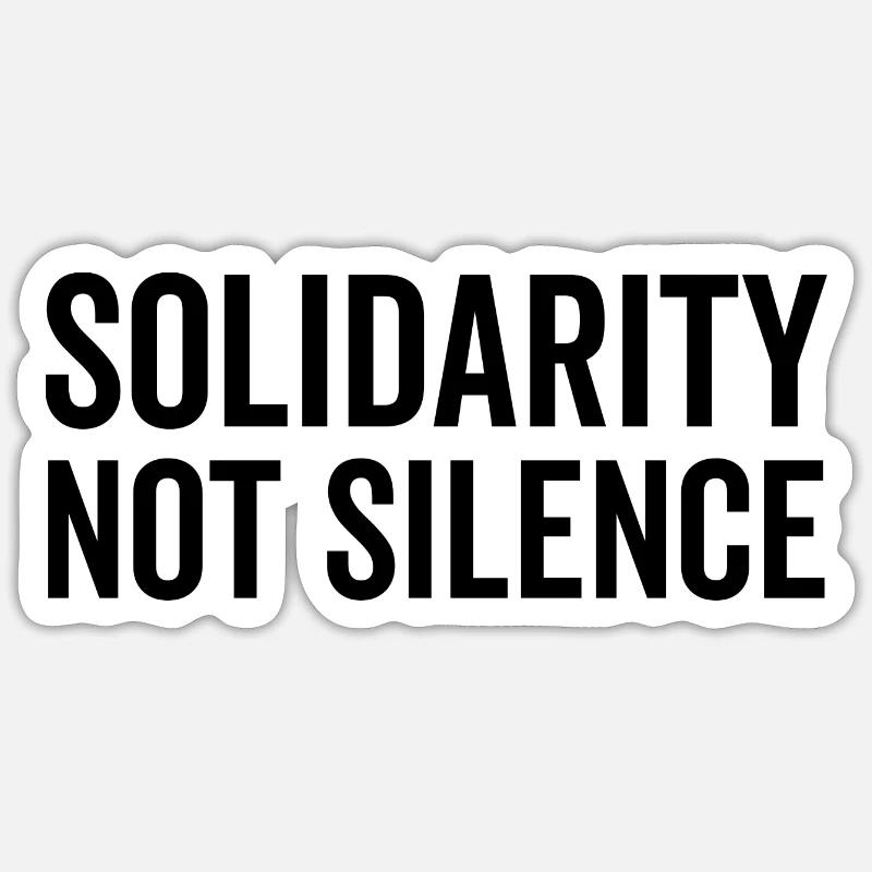Solidarité pas silence Sticker taille S (10 x 10 cm)