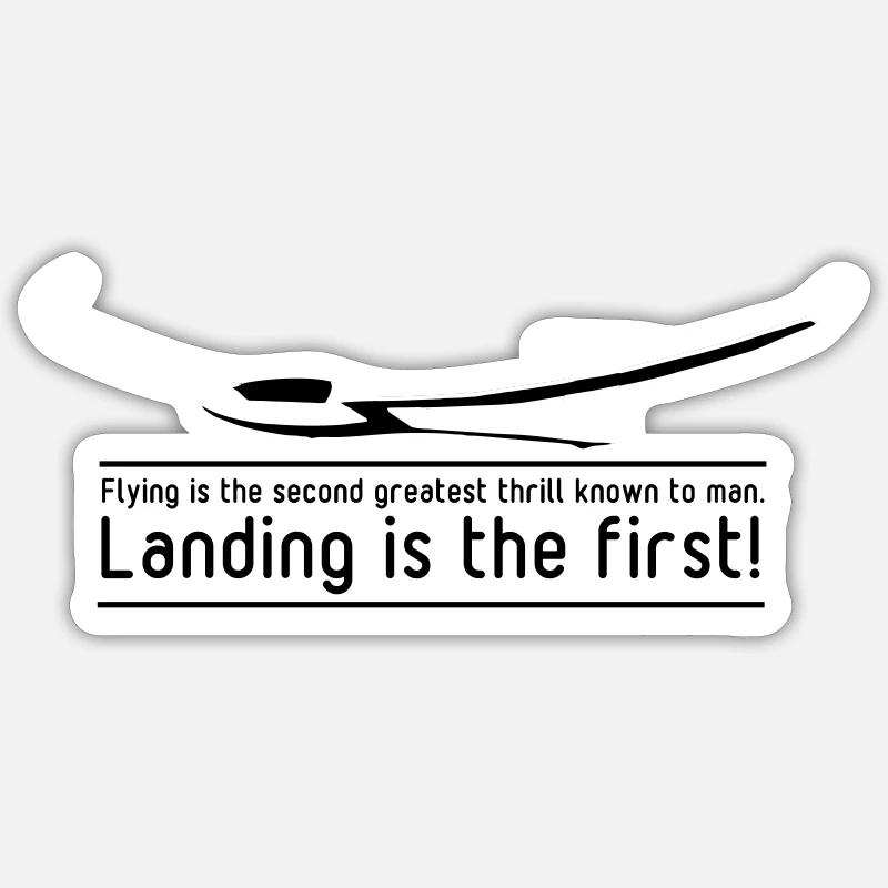 Glider Glider Glider Pilot Pilot Sticker size S (10 x 10 cm)