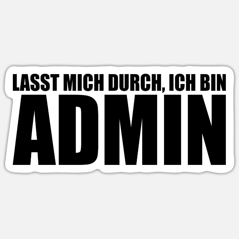 Admin Geek Informatik Programming Geschenk Sticker Größe S (10 x 10 cm)