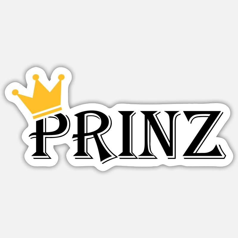 Prinz - Sticker Größe S (10 x 10 cm) - Mattweiß