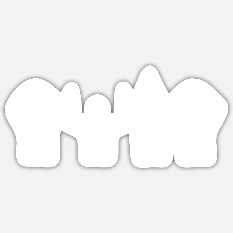 ohio Graphique - Sticker taille S (10 x 10 cm) - blanc mat