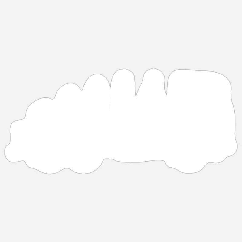 Camion routier evolution - Sticker taille S (10 x 10 cm) - blanc mat