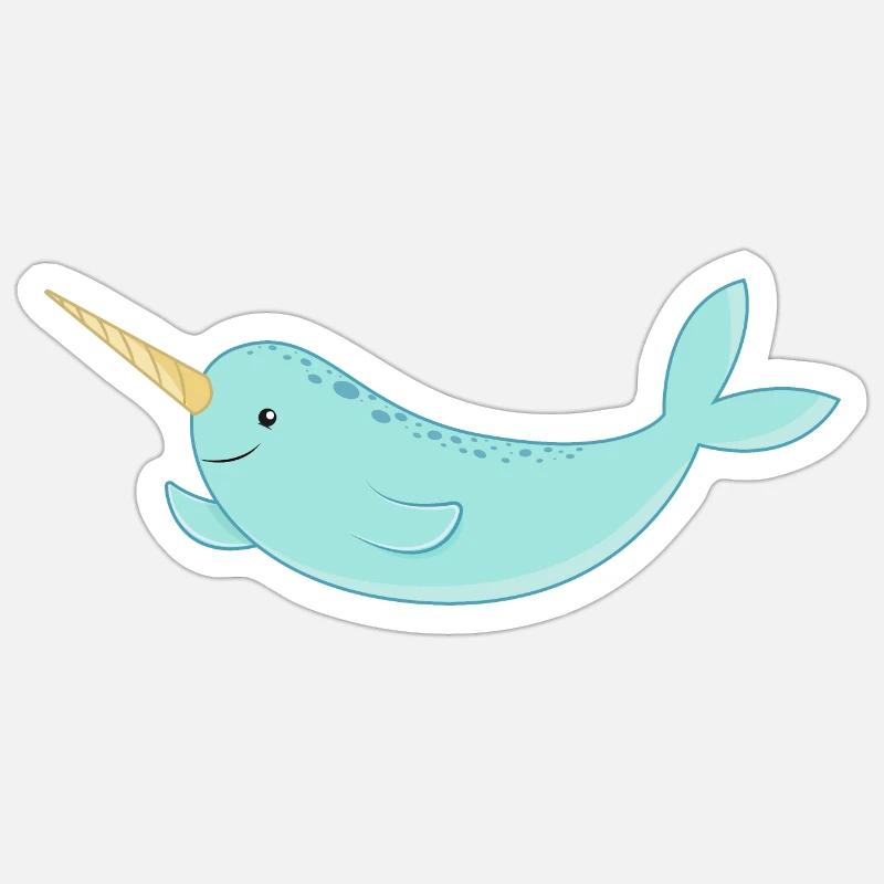 narwhal Sticker size S (10 x 10 cm)