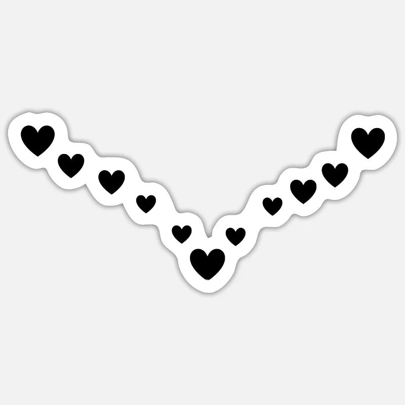 Heart Pattern Sticker size S (10 x 10 cm)