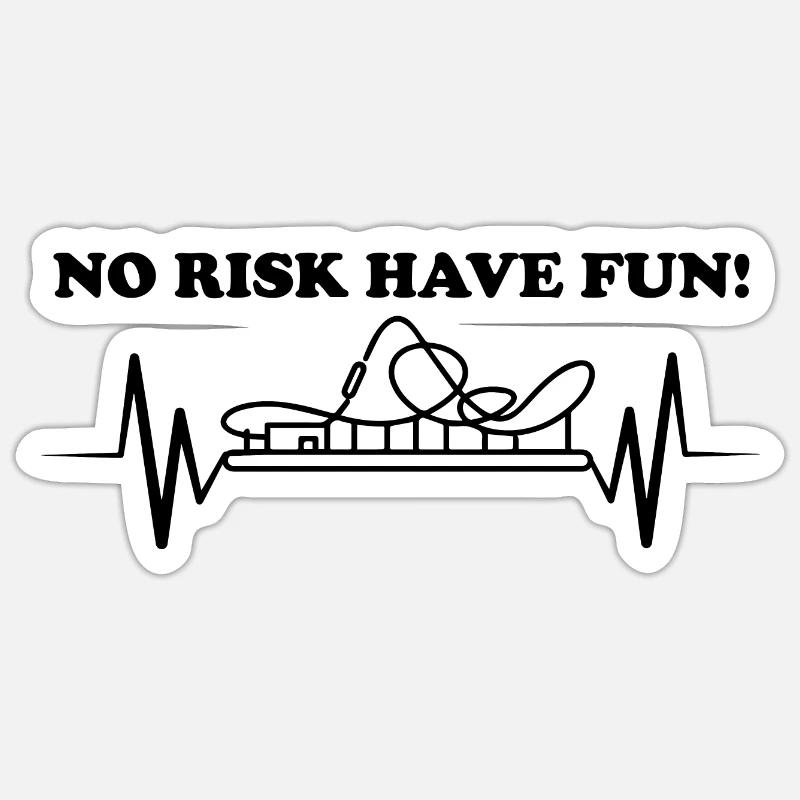 Rollercoaster Achterbahn Sticker Größe S (10 x 10 cm)