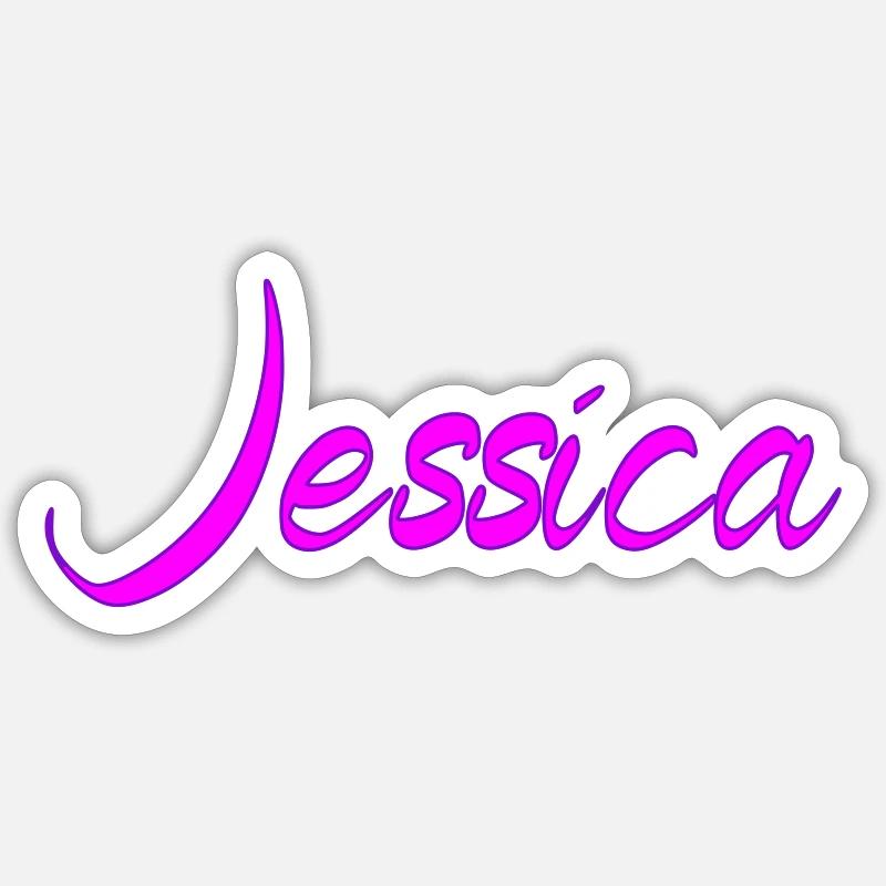 Jessica - Sticker size S (10 x 10 cm) - white matte