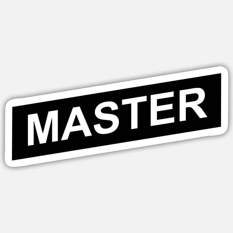 master black up - Sticker size S (10 x 10 cm) - white matte