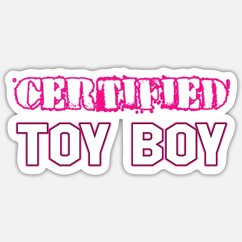 GARÇON JOUET CERTIFIÉ - Sticker taille S (10 x 10 cm) - blanc mat