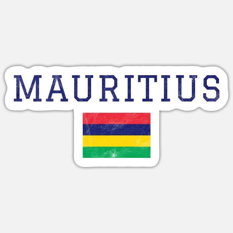 Mauritius - Sticker size S (10 x 10 cm) - white matte