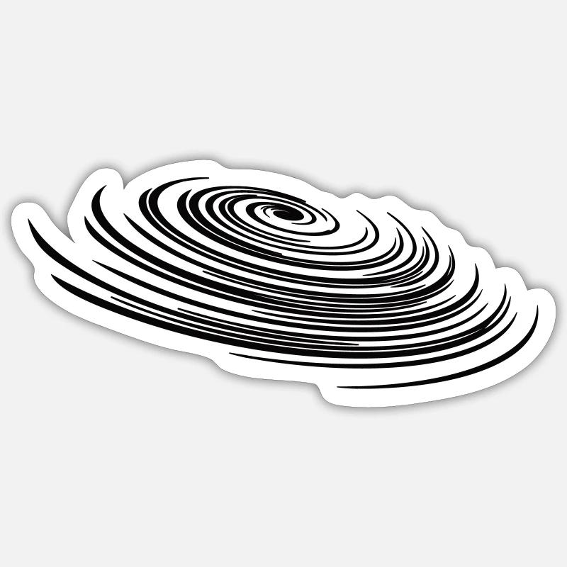 Spiral Geometry - Spiral Galaxy Circular - Sticker size S (10 x 10 cm) - white matte