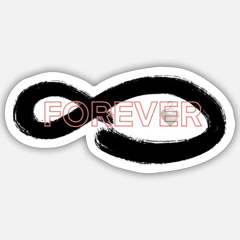 Forever - Sticker size S (10 x 10 cm) - white matte