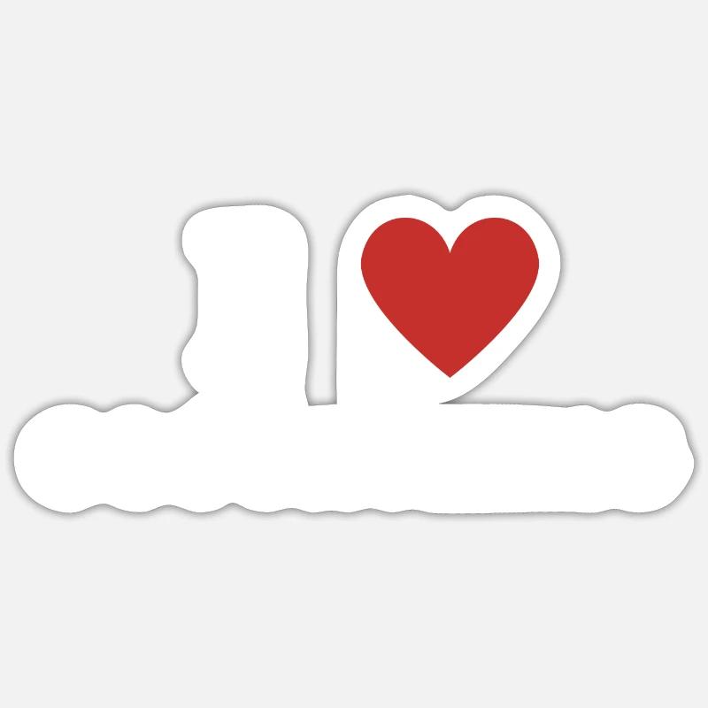 J’adore le géocaching - Sticker taille S (10 x 10 cm) - blanc mat