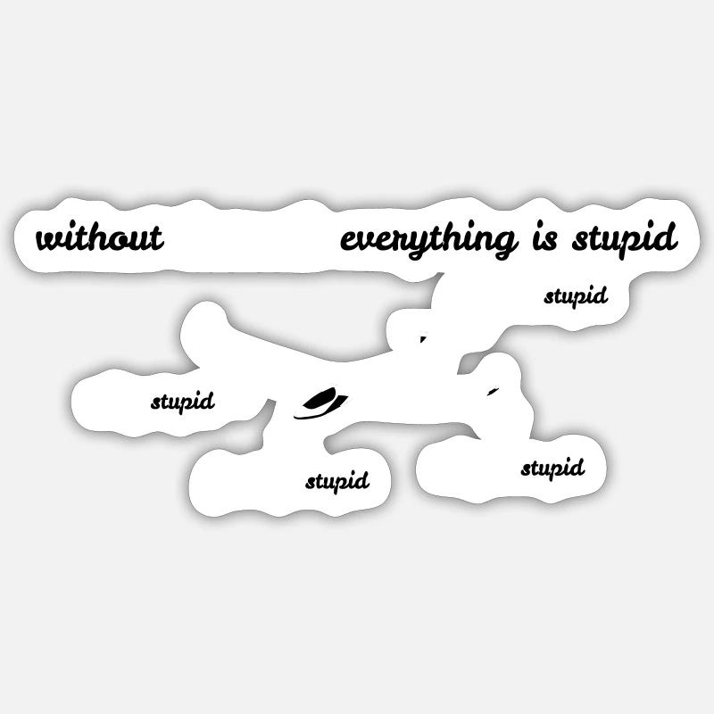 Glider Gliding Gliding Gliding Glider - Sticker size S (10 x 10 cm) - white matte
