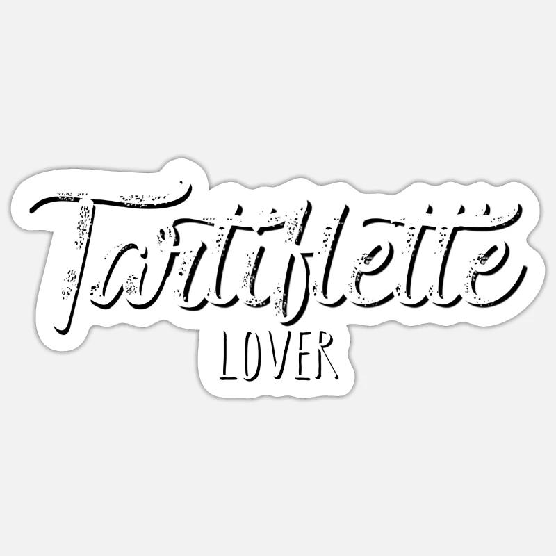 Tartiflette Lover blc Sticker taille S (10 x 10 cm)