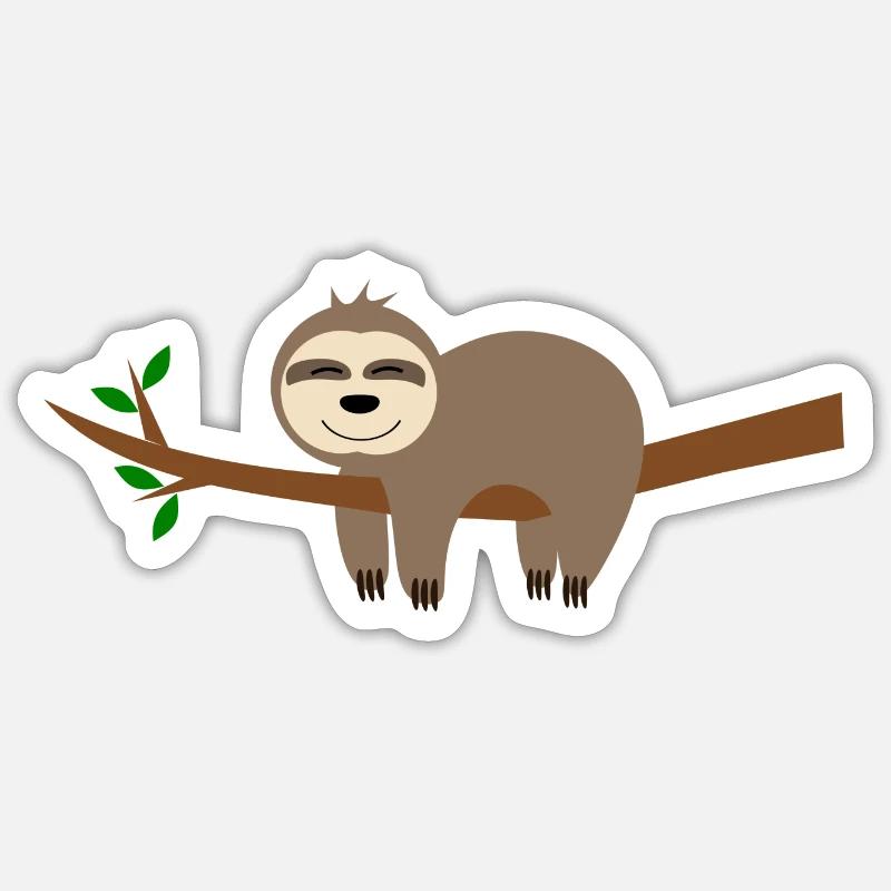 Sloth - Sticker size S (10 x 10 cm) - white matte
