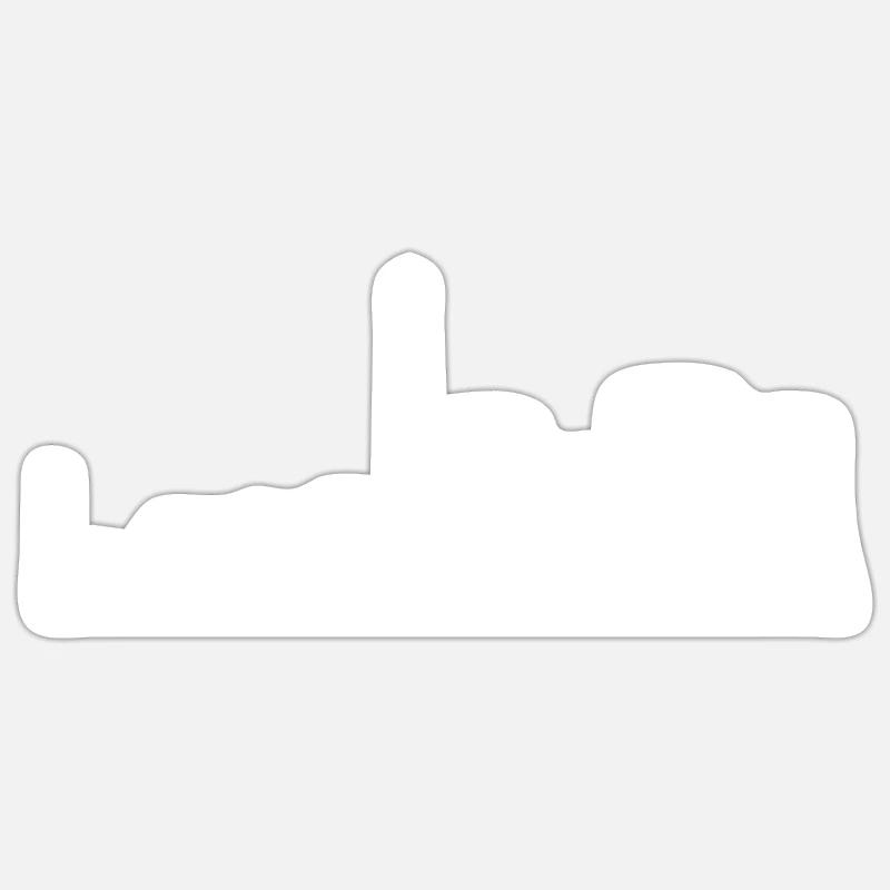 Centrale nucléaire, centrale nucléaire, centrale électrique, tours de refroidissement - Sticker taille S (10 x 10 cm) - blanc mat