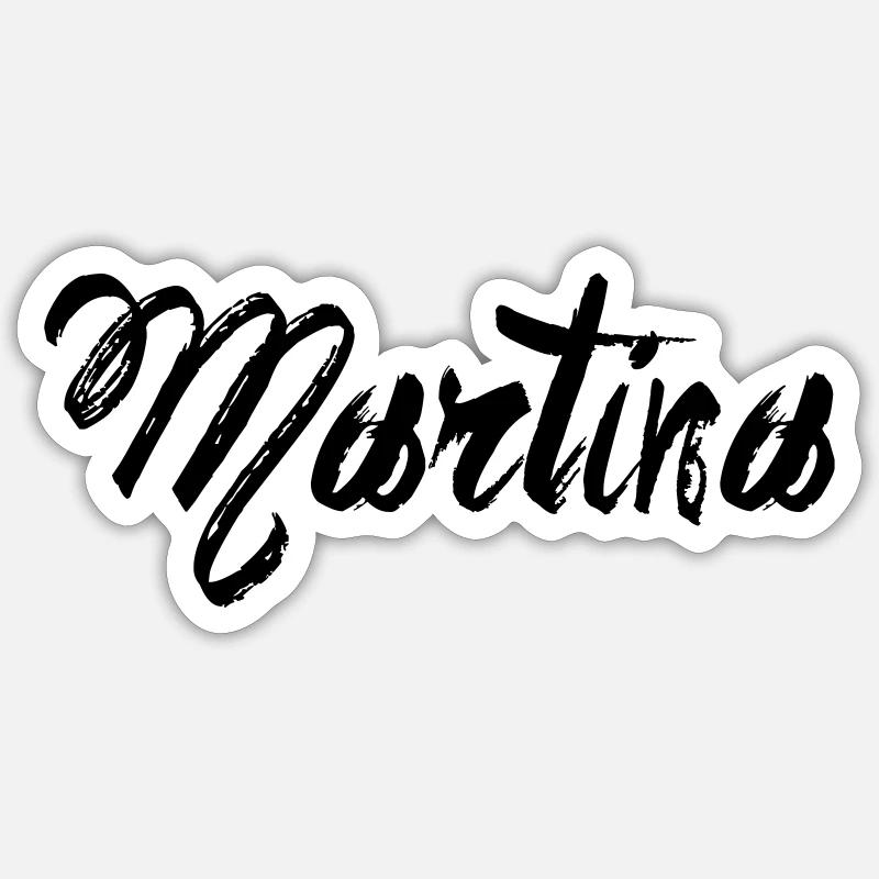 Martina - Sticker Größe S (10 x 10 cm) - Mattweiß