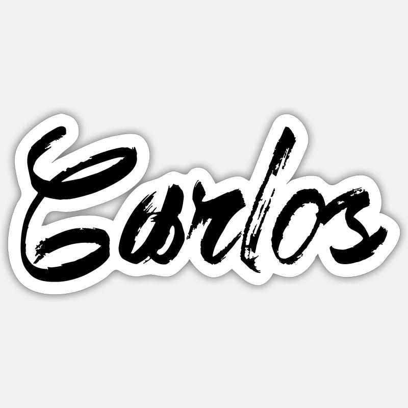 Carlos - Sticker taille S (10 x 10 cm) - blanc mat