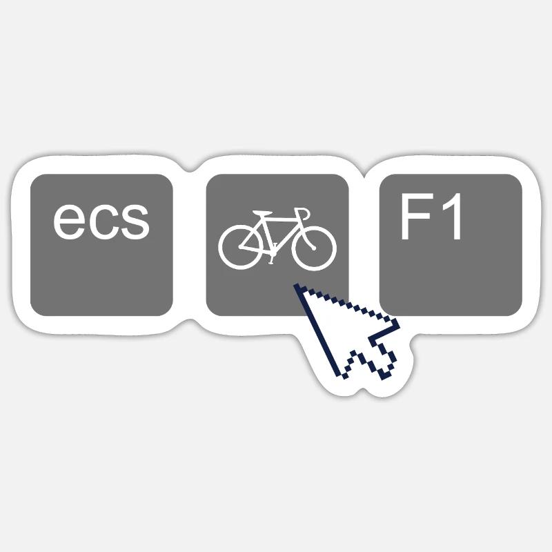 Bicycle Computer Keyboard Sticker size S (10 x 10 cm)