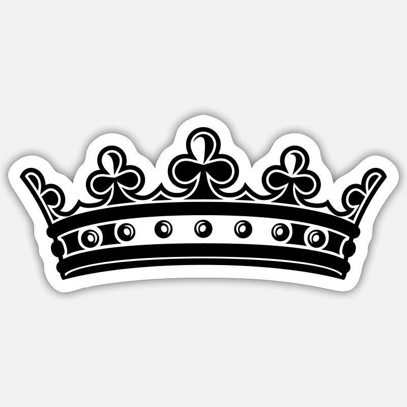 Symbole de la couronne - Sticker taille S (10 x 10 cm) - blanc mat