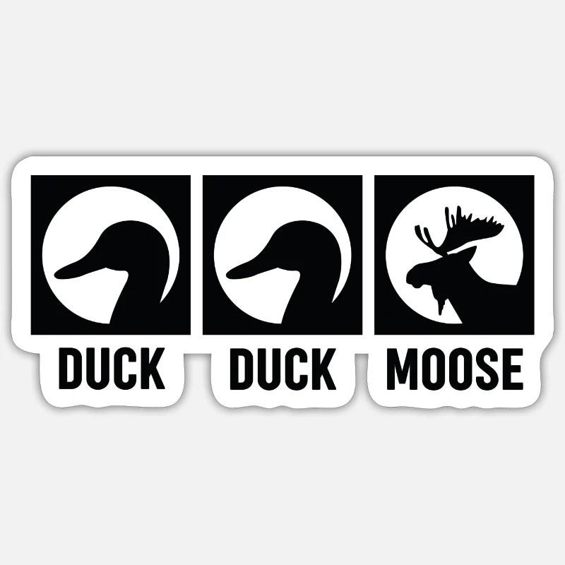 Duck Duck Moose - Sticker size S (10 x 10 cm) - white matte