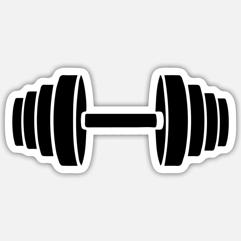 Dumbbell weights icon Sticker size S (10 x 10 cm)