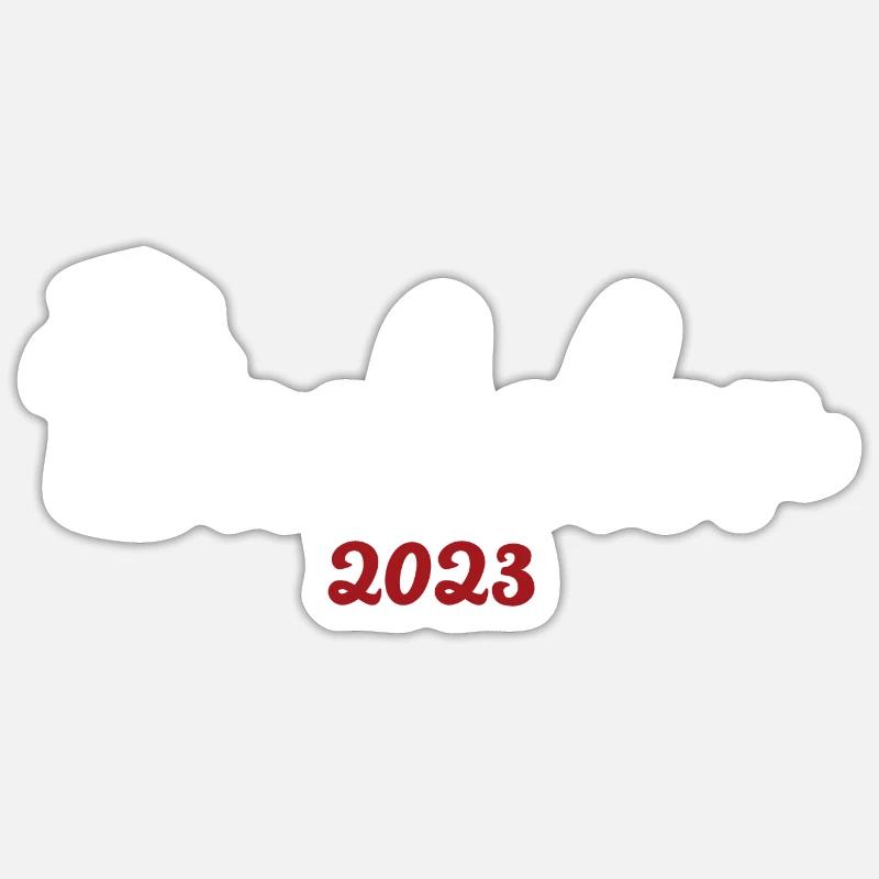 Bachelor Hut 2023 Abschluss Bachelorabschluss - Sticker Größe S (10 x 10 cm) - Mattweiß