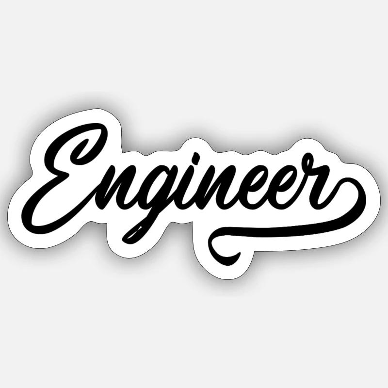 Engineer - Sticker size S (10 x 10 cm) - white matte