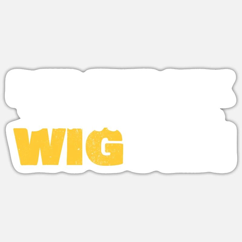 Der tut nix der will nur WIGSEN - Sticker Größe S (10 x 10 cm) - Mattweiß