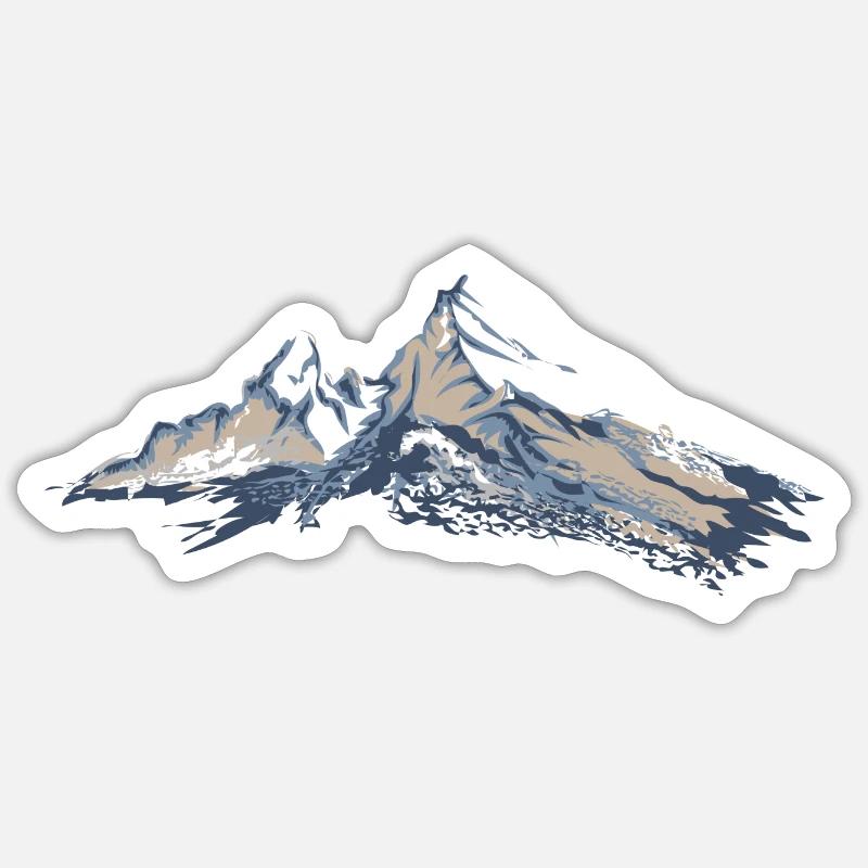 Berg Watzmann Geschenk Geschenkidee - Sticker Größe S (10 x 10 cm) - Mattweiß