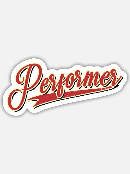 performer performance beauty actor schauspieler - Sticker Größe S (10 x 10 cm) - Mattweiß