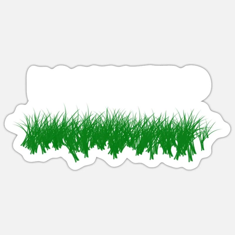 Rasenheld - Gartenarbeit ist sein Revier - Sticker Größe S (10 x 10 cm) - Mattweiß