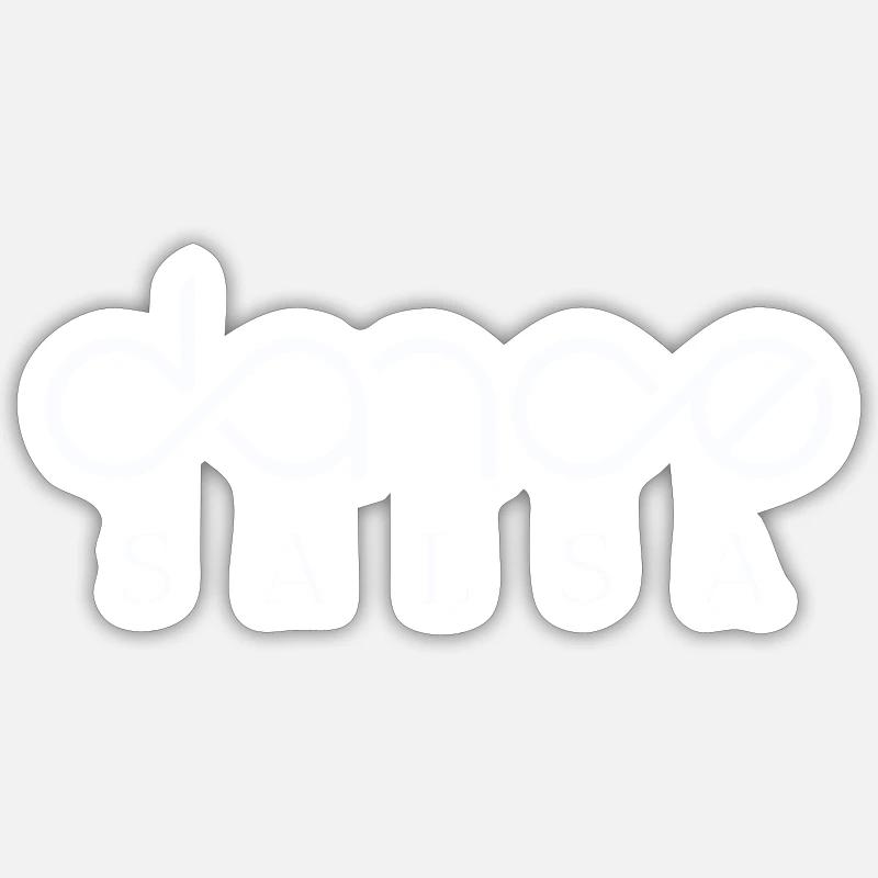 Dance Salsa - Sticker Größe S (10 x 10 cm) - Mattweiß