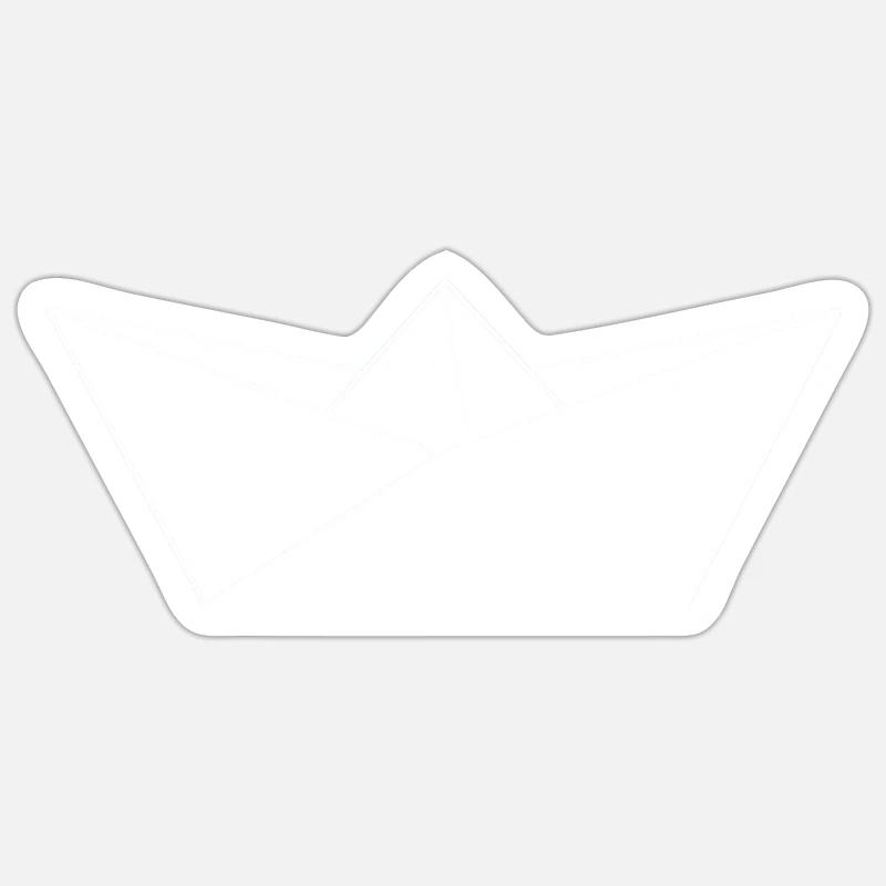 Paper ship - Sticker size S (10 x 10 cm) - white matte