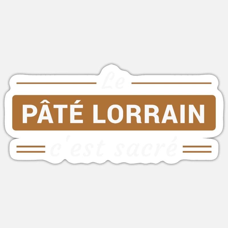 Le Pâté Lorrain, c'est Sacré - Sticker taille S (10 x 10 cm) - blanc mat
