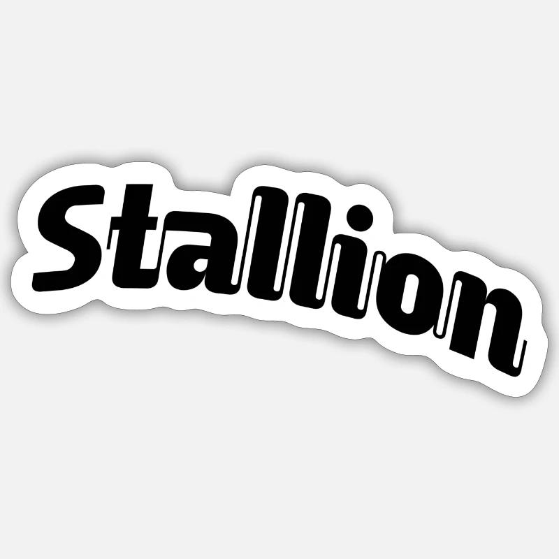 Stallion - Sticker size S (10 x 10 cm) - white matte