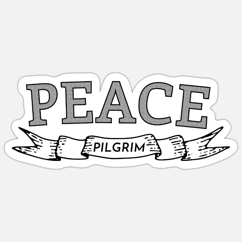 Peace Pilgrim Sticker size S (10 x 10 cm)